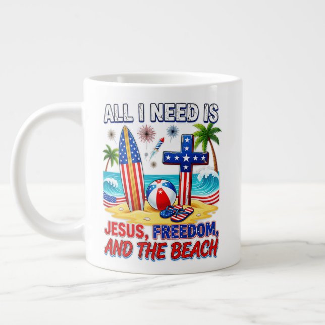 ALLT JAG BEHÖVER ÄR JESUS JUMBO MUGG (Vänster)