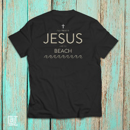 Allt jag behöver är Jesus och stranden Kristet cit T Shirt