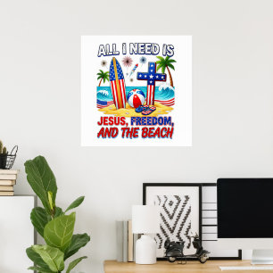 ALLT JAG BEHÖVER ÄR JESUS POSTER