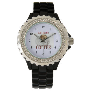 Allt jag behöver är kaffe armbandsur
