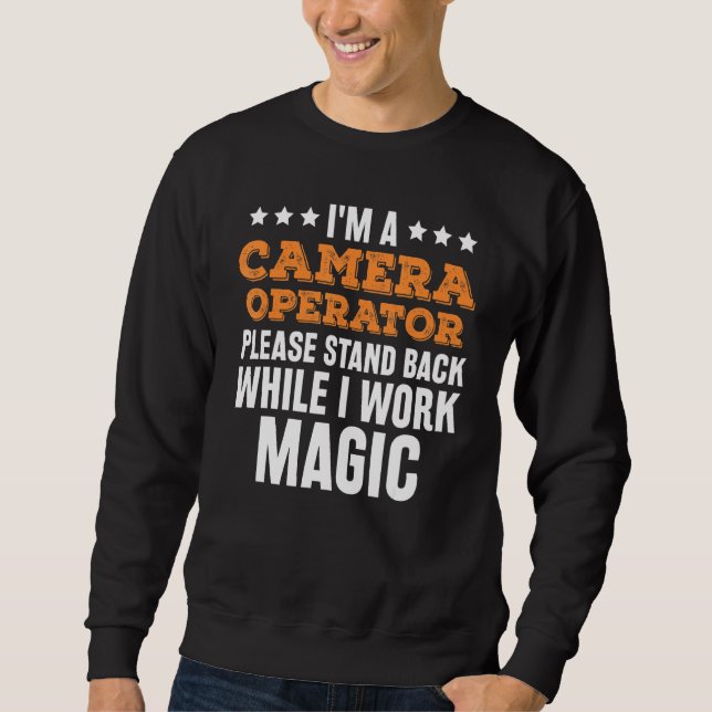 Allt jag behöver är kaffe och kamera lång ärmad tröja (Framsida)