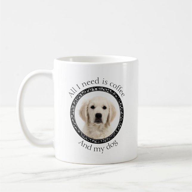 Allt jag behöver är kaffe och min Hund Kaffemugg (Vänster)