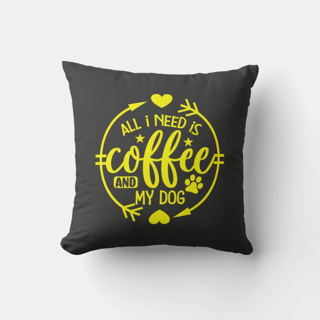 Allt jag behöver är kaffe och min Hund Kudde (Framsida)
