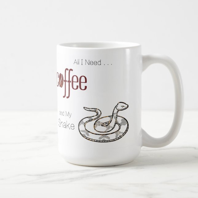 Allt jag behöver är kaffe och min orm kaffemugg (Höger)