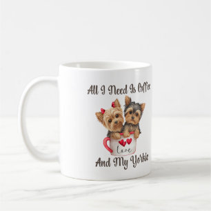 Allt jag behöver är kaffe och min Yorkie Kaffemugg