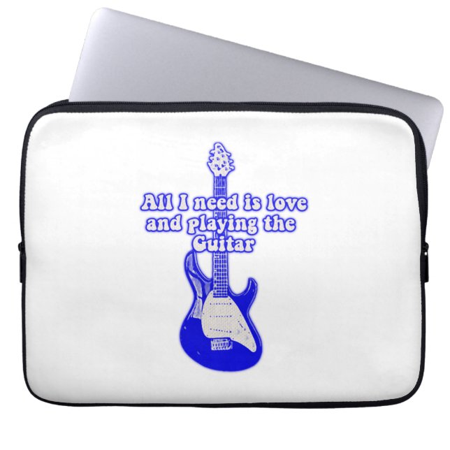 Allt jag behöver är kärlek och att spela gitarr. laptop fodral (Framsidan)