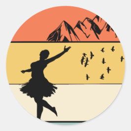 Allt jag behöver är kärlek och Highland Fling Danc Runt Klistermärke