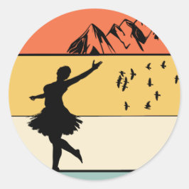 Allt jag behöver är kärlek och Highland Fling Danc Runt Klistermärke