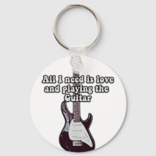Allt jag behöver är kärlek och spela gitarren. vin nyckelring