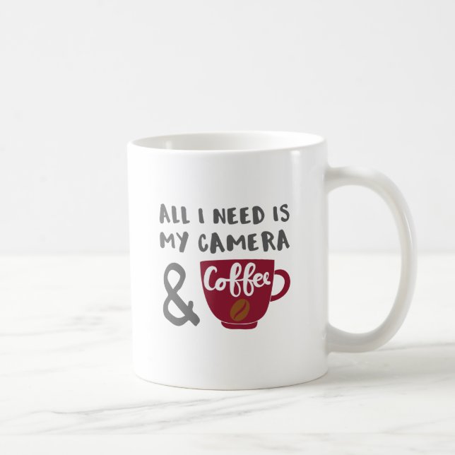 Allt jag behöver är min kamera och mitt kaffe kaffemugg (Höger)