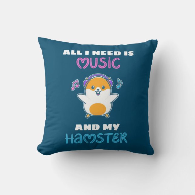 Allt jag behöver är musik och min hamster kudde (Framsida)