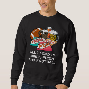 ALLT JAG BEHÖVER ÄR Ör Pizza-fotbollen Lång Ärmad Tröja