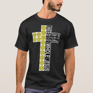 Allt jag behöver är Pickleball Jesus Distress Chri T Shirt