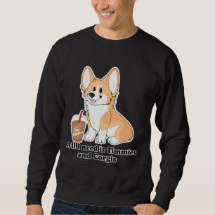 Allt jag behöver är tidpunkter och Corgis. Lång Ärmad Tröja