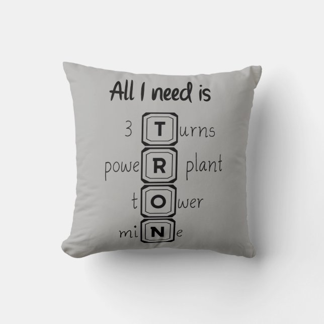 Allt jag behöver är TRON Kudde (Framsida)