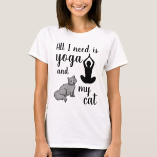 Allt jag behöver är Yoga och min katt T Shirt