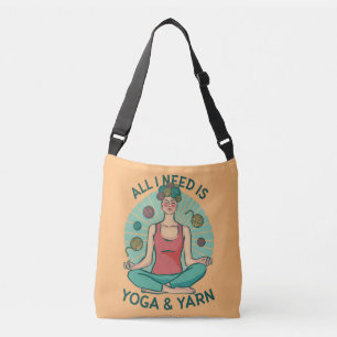 Allt jag behöver är Yoga och Yarne Phrase Axelväska