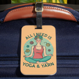 Allt jag behöver är Yoga och Yarne Phrase Bagagebricka