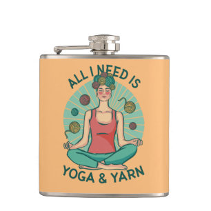 Allt jag behöver är Yoga och Yarne Phrase Fickplunta