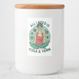 Allt jag behöver är Yoga och Yarne Phrase Mat Etikett