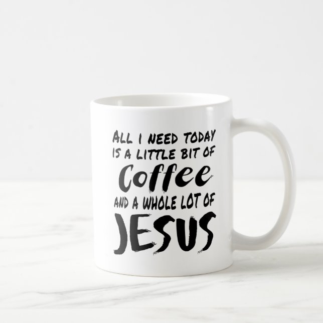 Allt jag behöver idag är lite kaffe och en W Kaffemugg (Höger)