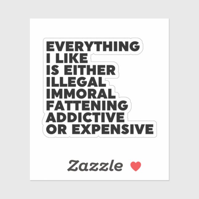 Allt jag gillar klistermärken (Ark)