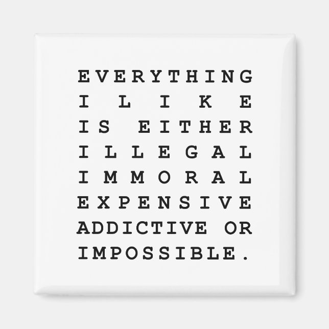 Allt jag gillar magnet (Framsidan)