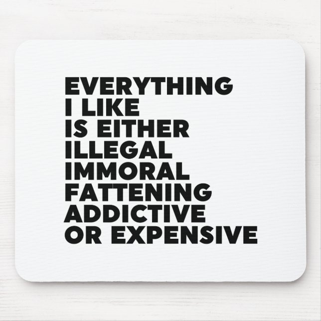 Allt jag gillar musmatta (Framsidan)