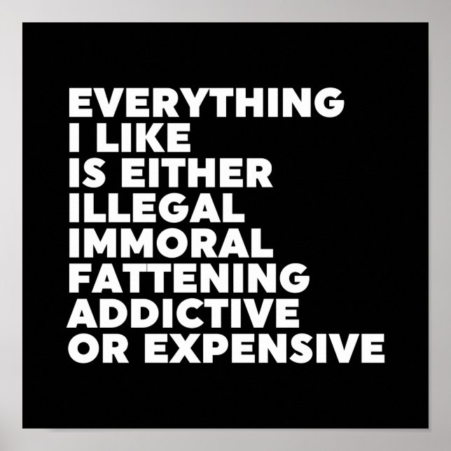 Allt jag gillar poster (Framsidan)