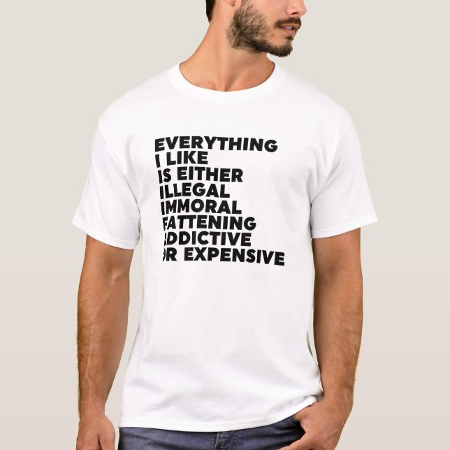 Allt jag gillar t shirt (Framsida)