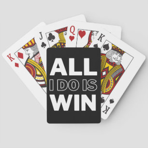 Allt jag gör är vinet - svartvitt motiv casinokort