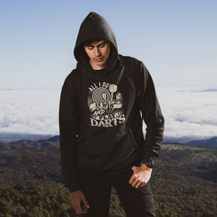 Allt jag gör är Win and Play Darts - Förbundemästa Hoodie