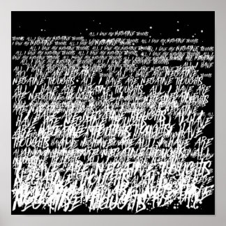 Allt jag har är Negativa tankar Poster