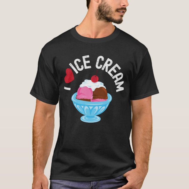 Allt jag Kärlek är iskräm T Shirt (Framsida)