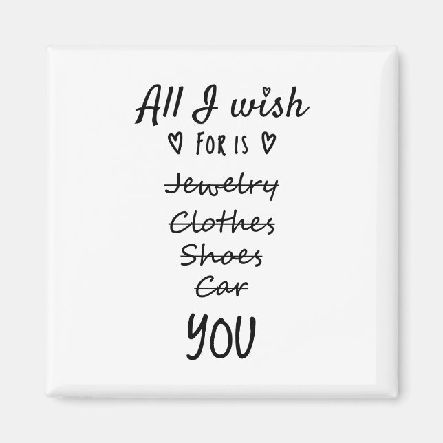 Allt jag önskar är du magnet (Framsidan)