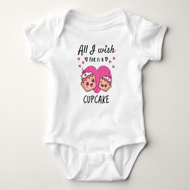 Allt jag önskar är en Cupcake T Shirt (Framsida)