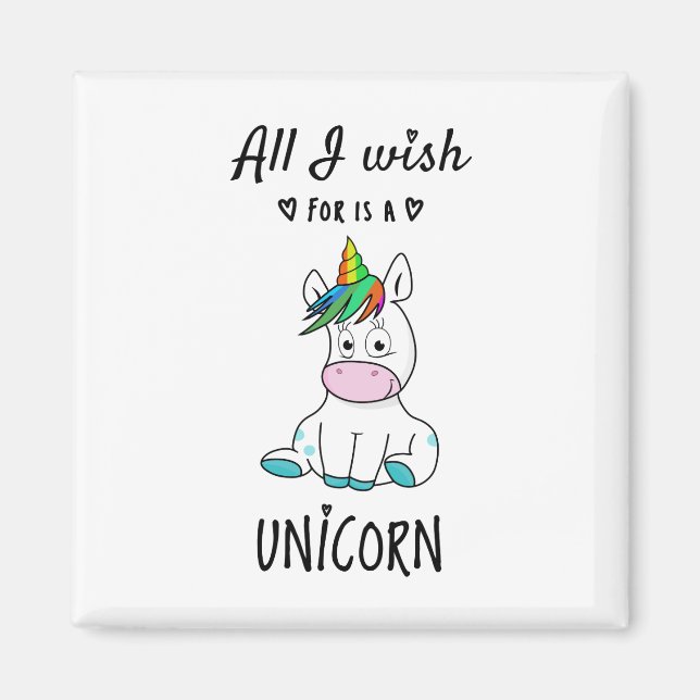 Allt jag önskar är en enhörning magnet (Framsidan)