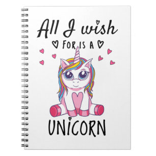 Allt jag önskar är en Unicorn Anteckningsbok