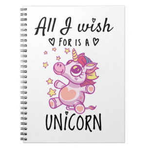 Allt jag önskar är en Unicorn Anteckningsbok