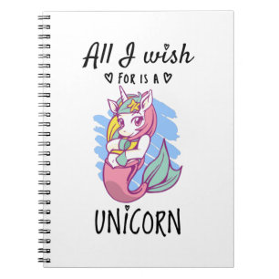 Allt jag önskar är en Unicorn Anteckningsbok