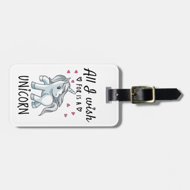 Allt jag önskar är en Unicorn Bagagebricka (Horisontell Framsida)