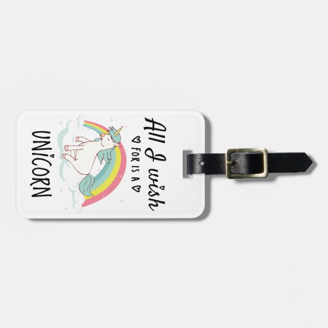 Allt jag önskar är en Unicorn Bagagebricka (Horisontell Framsida)