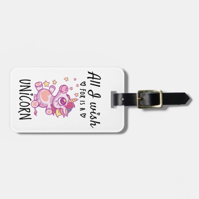 Allt jag önskar är en Unicorn Bagagebricka (Horisontell Framsida)