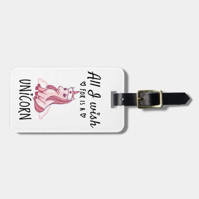 Allt jag önskar är en Unicorn Bagagebricka (Horisontell Framsida)