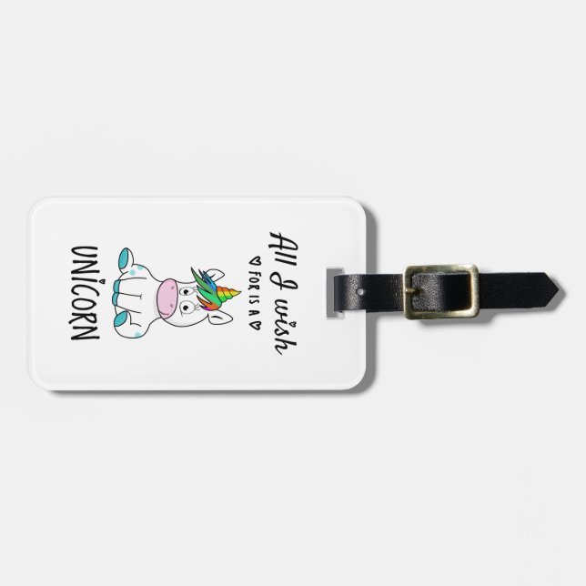 Allt jag önskar är en Unicorn Bagagebricka (Horisontell Framsida)