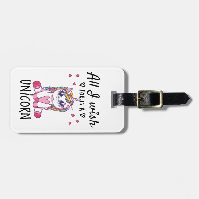 Allt jag önskar är en Unicorn Bagagebricka (Horisontell Framsida)