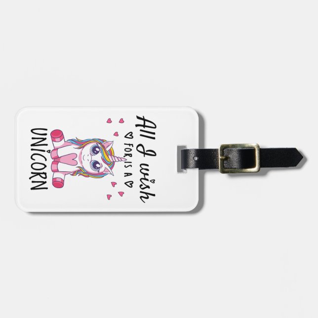 Allt jag önskar är en Unicorn Bagagebricka (Horisontell Framsida)