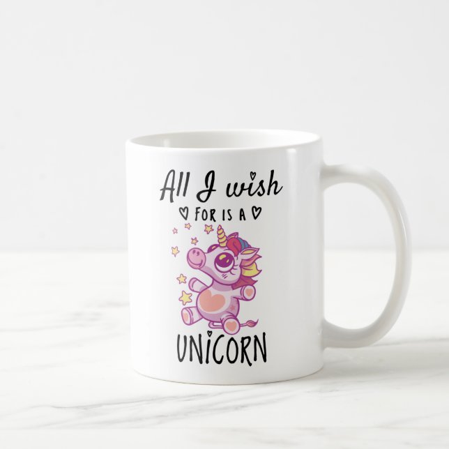 Allt jag önskar är en Unicorn Kaffemugg (Höger)