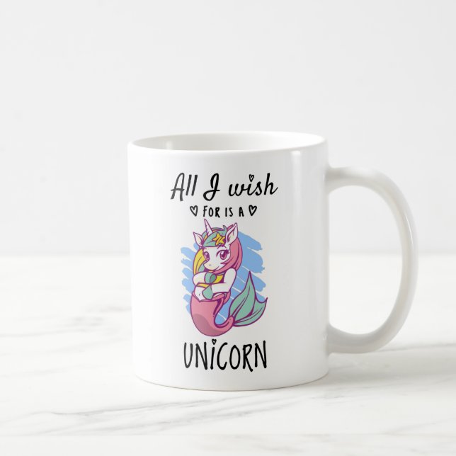 Allt jag önskar är en Unicorn Kaffemugg (Höger)