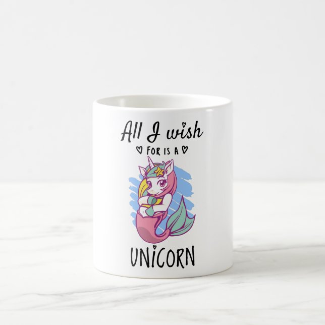 Allt jag önskar är en Unicorn Kaffemugg (Center)